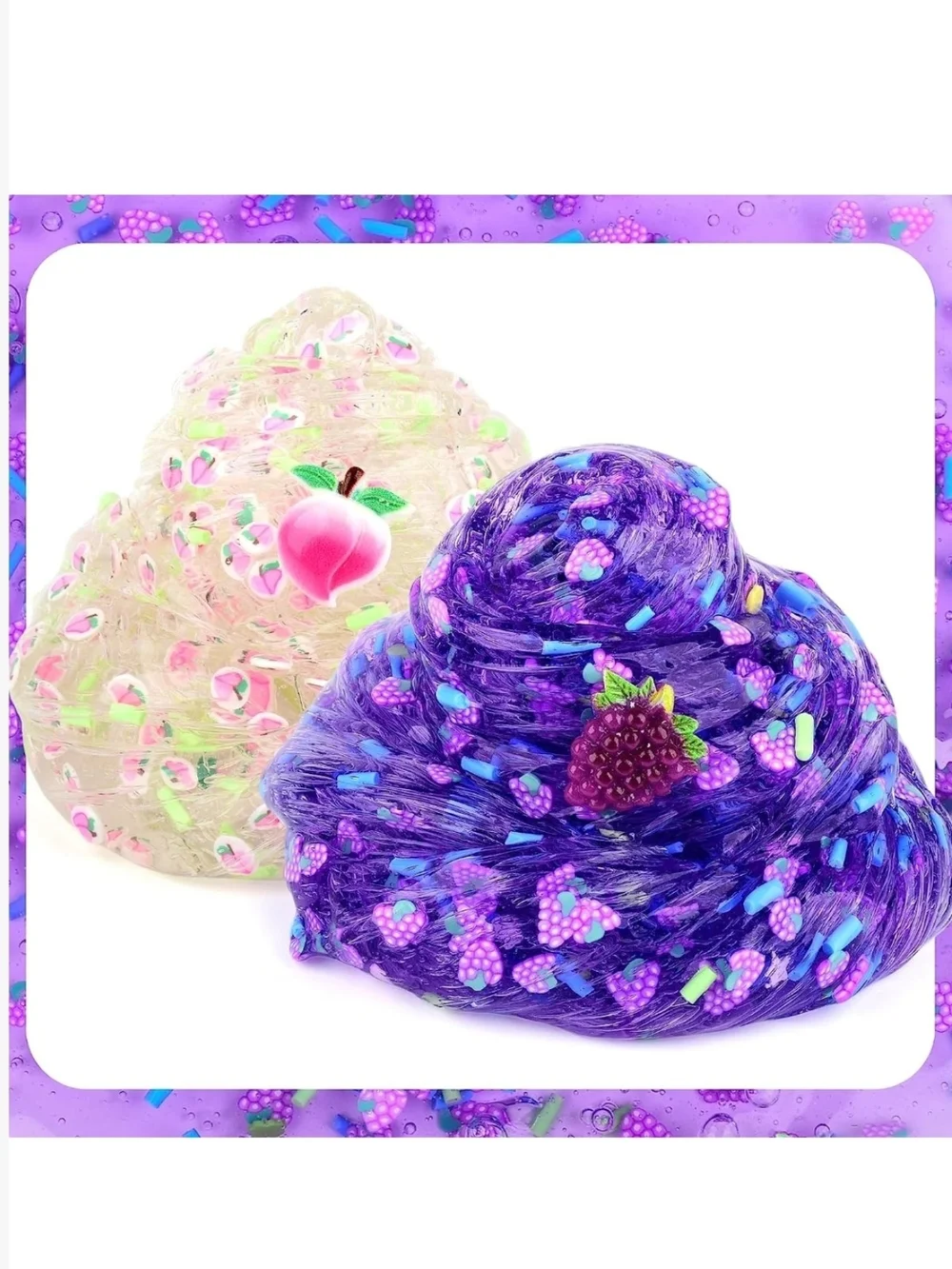 Kids Slime Kit Party Pack - Pink and Multicolor Tubs with Charms